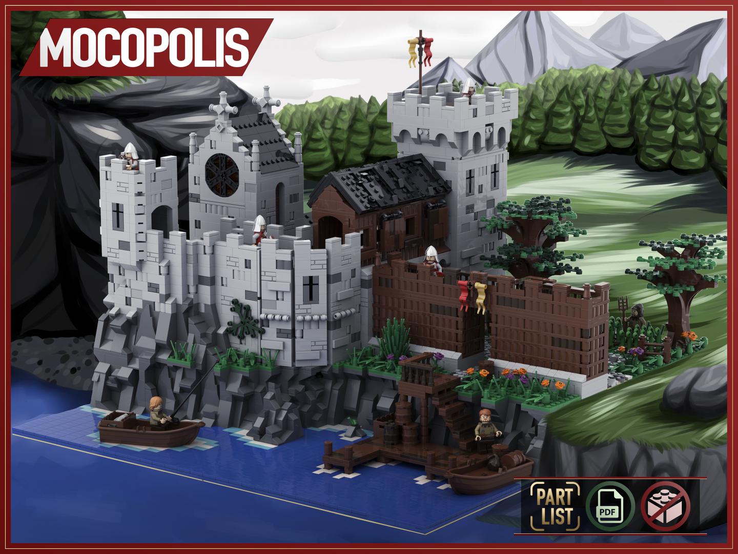 LEGO Moc Medieval Castle | PDF instructions (NO PARTS) Custom building