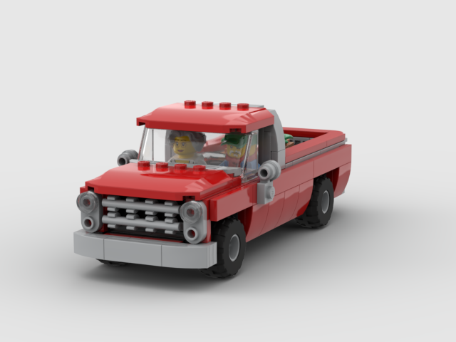 Red vintage pickup