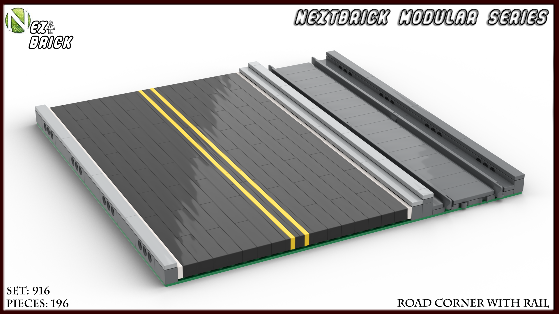 NEXTBrick System Road with Rail