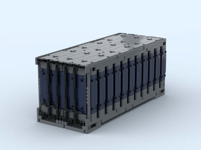 20' Overseas Container in Scale 1:17 (45 x 18 x 19 Studs)