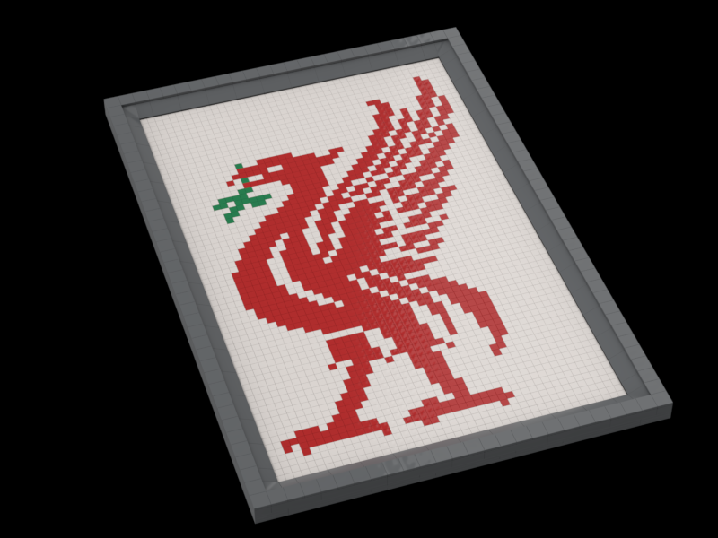 Liver Bird Mosaic with Picture Frame