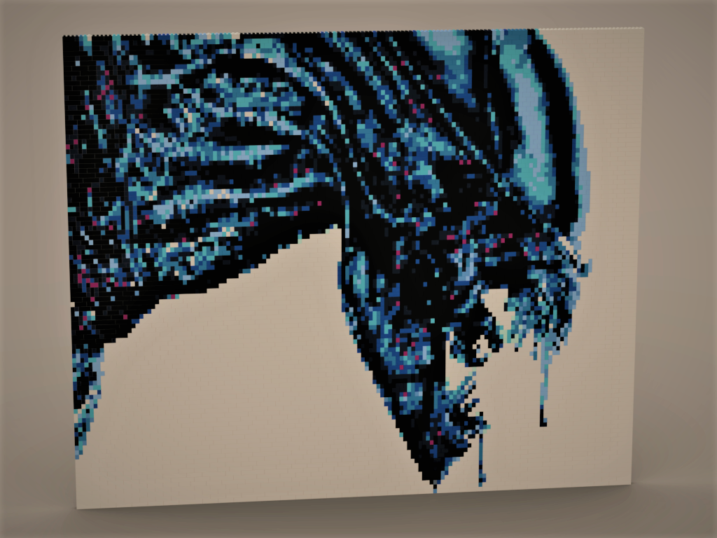 ALIEN QUEEN XENOMORPH PIXELART MOC