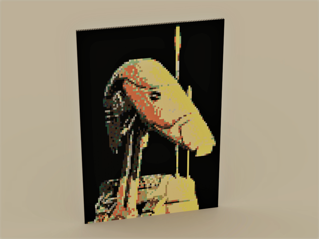 SWARS BATTLE DROID XL PIXELART MOC