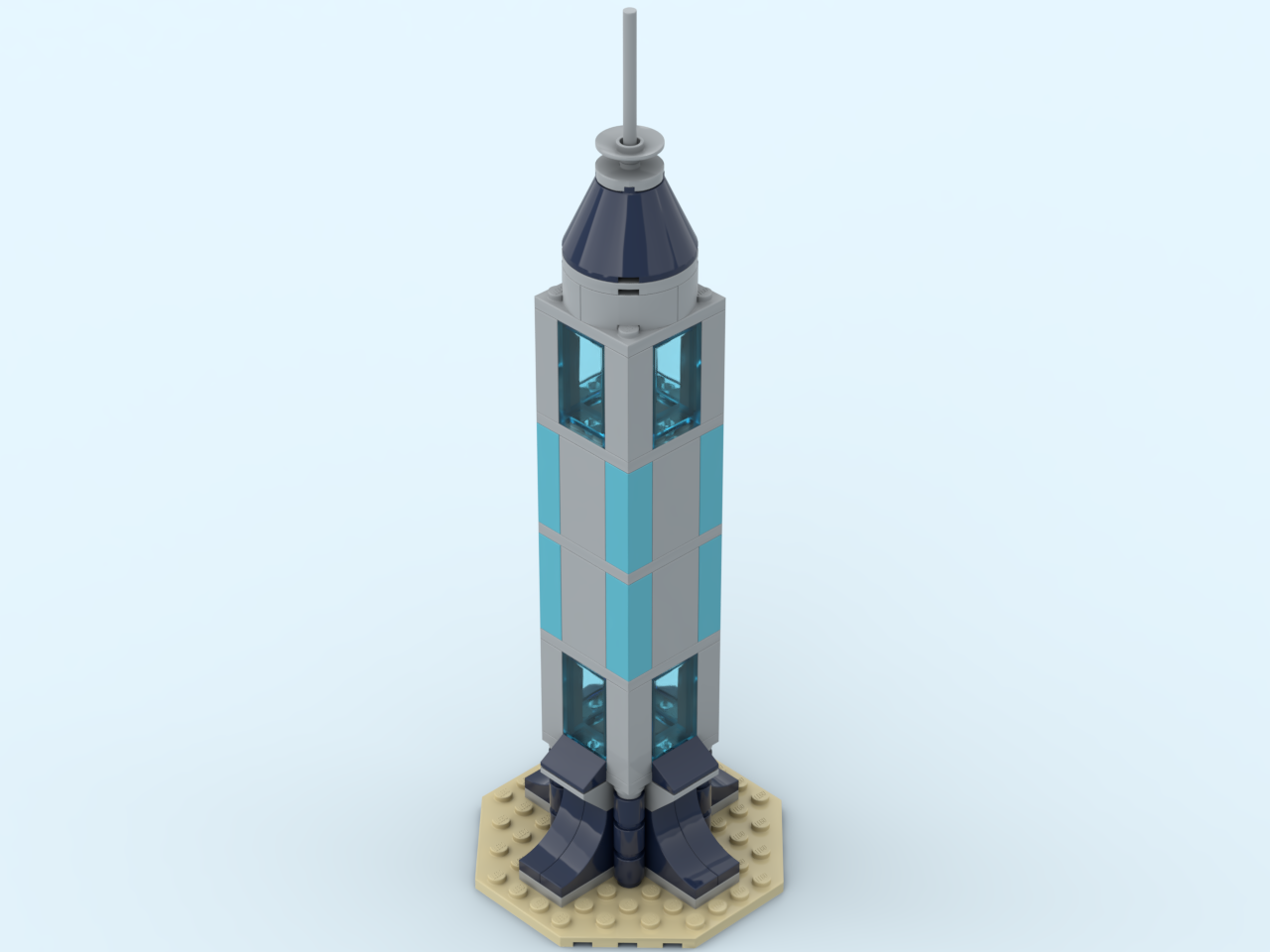 Sleek Skyscraper Model