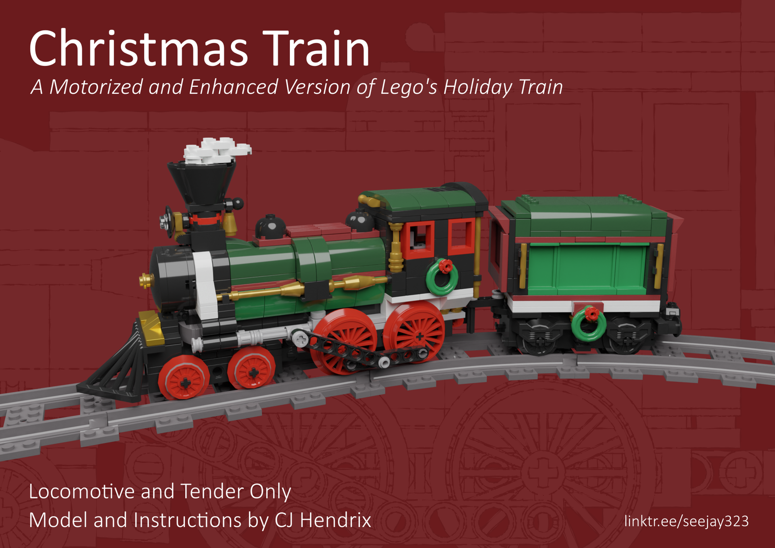 Motorized and Improved Christmas Train - Locomotive and Tender Only