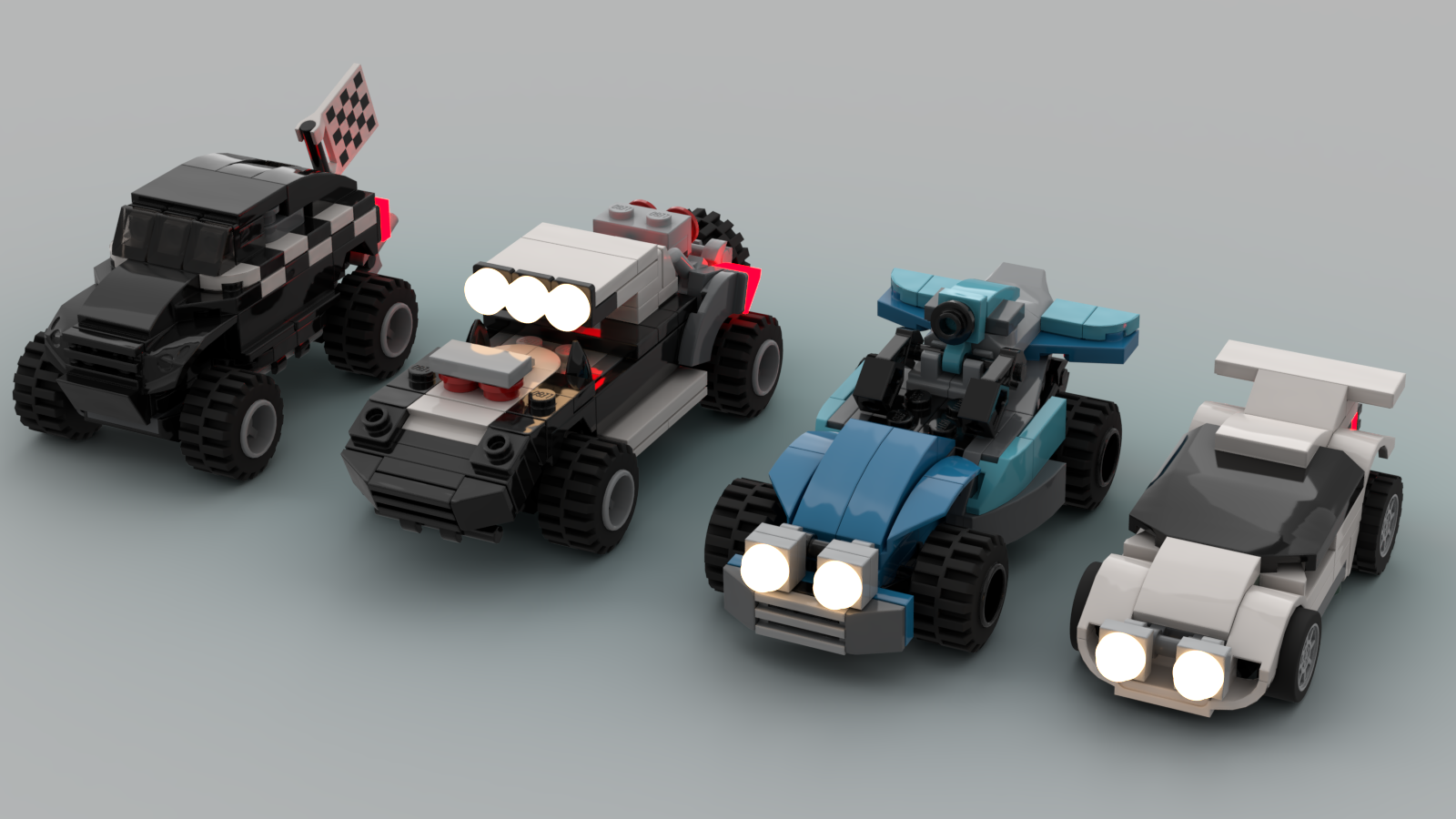 Car pack #6: Offroad racers (microscale)