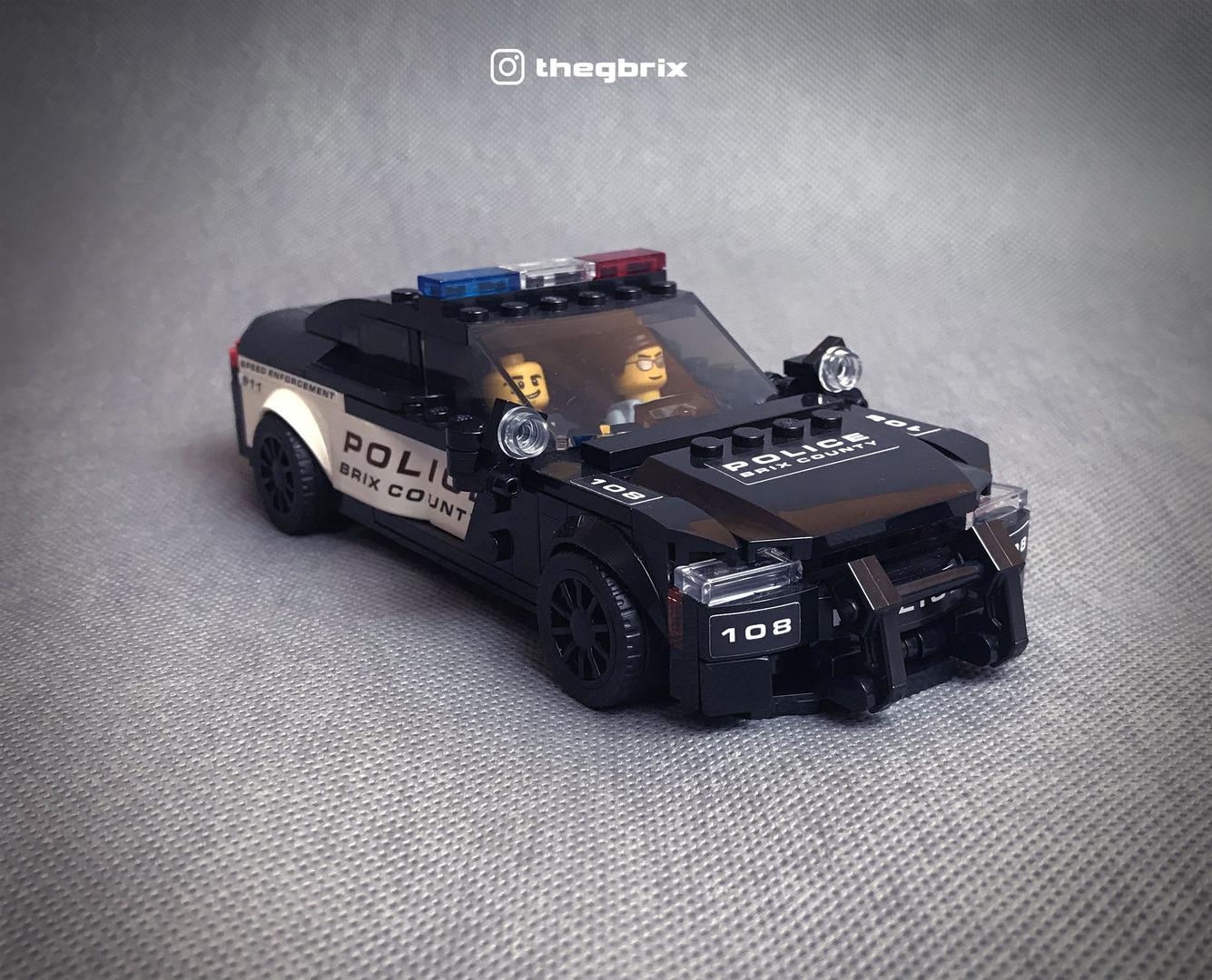 Dodge Charger Enforcer - 8stud wide Speed Champions MOC