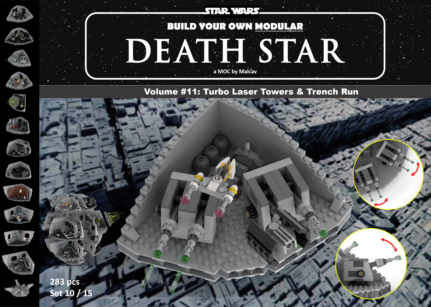 Modular Death Star Volume #11: Turbo Laser Batteries &amp; Trench Run