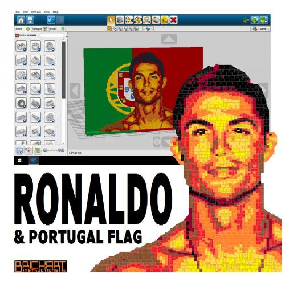 RONALDO, portuguese footballer (with optional national flag)