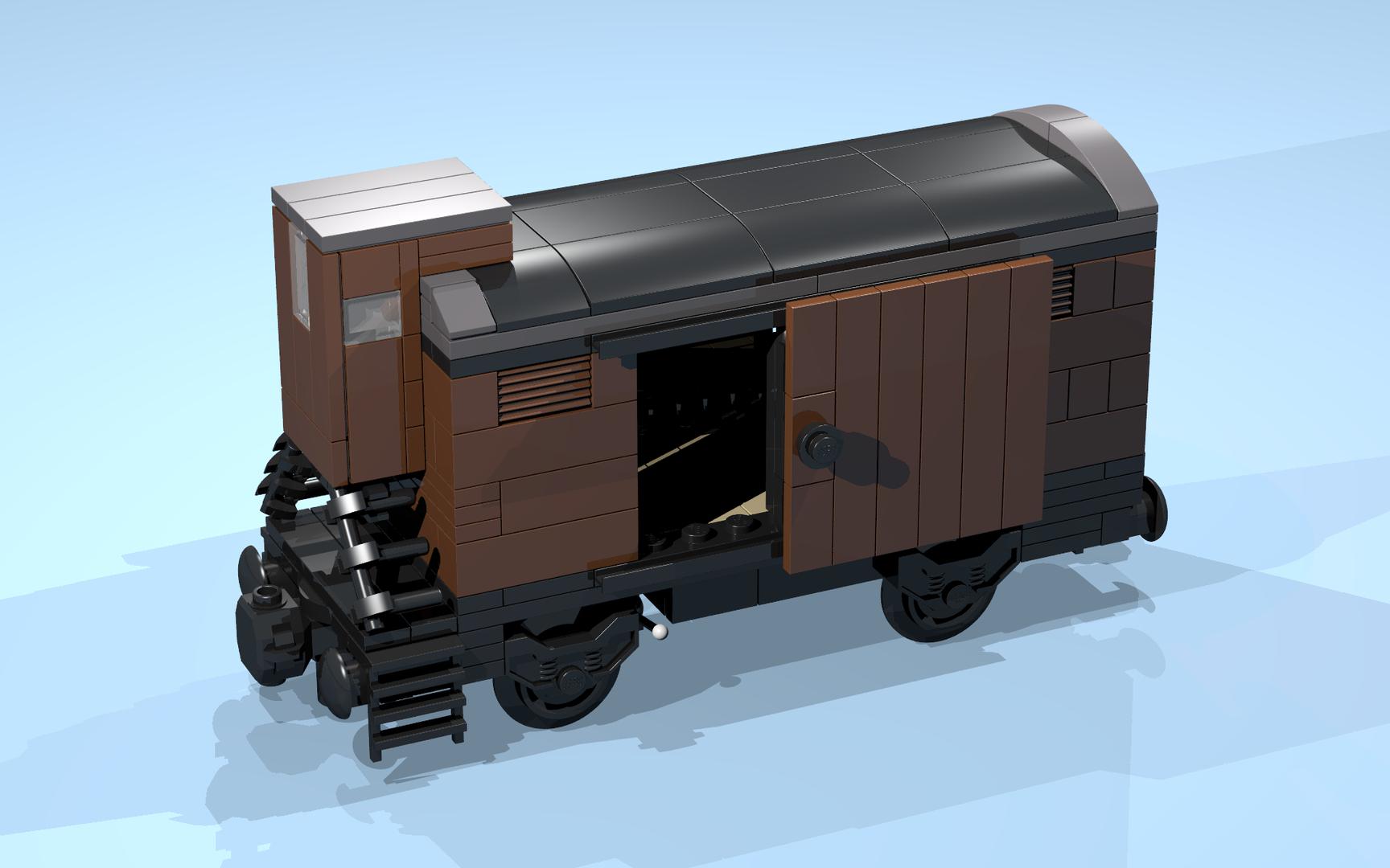 4-Wheel Box Wagon with Brakeman's Cab V.2