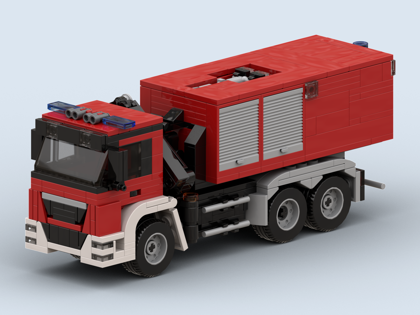 Austrian Fire Hooklift with Rescue Container