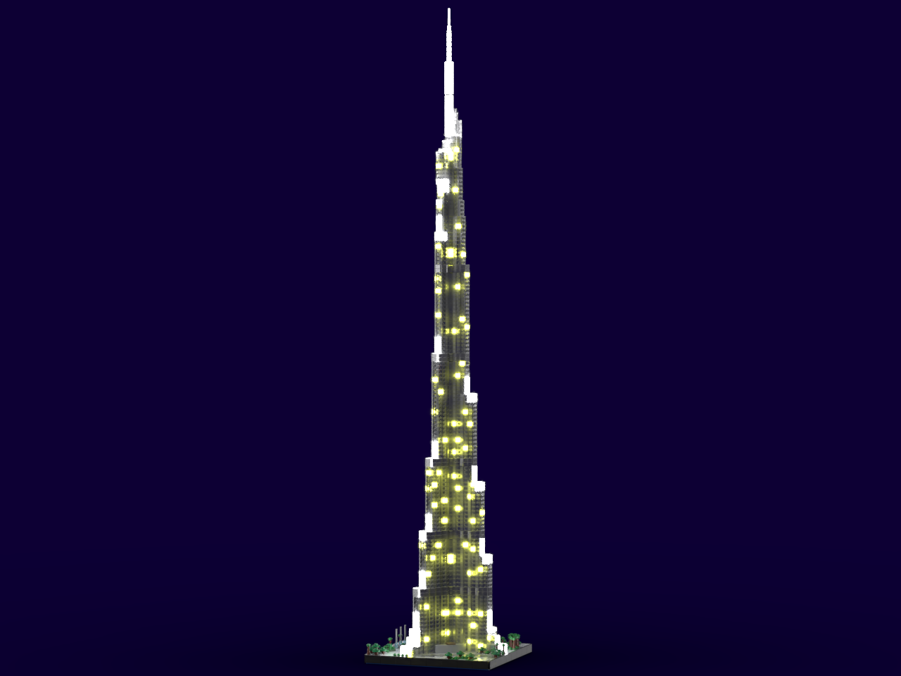 Burj Khalifa at 1/650th Scale