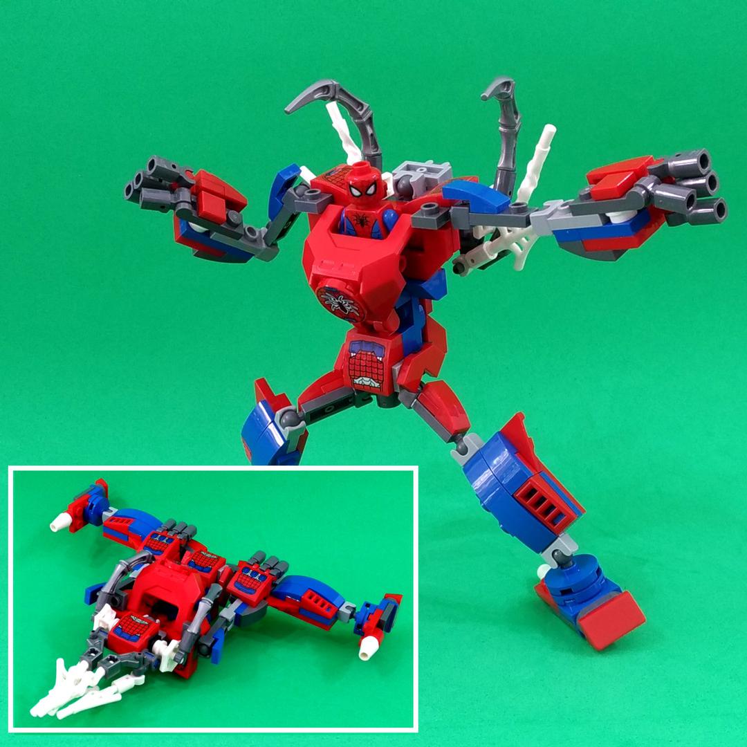 Transformer Spiderman Jet Mech  from set 76146 alternate build