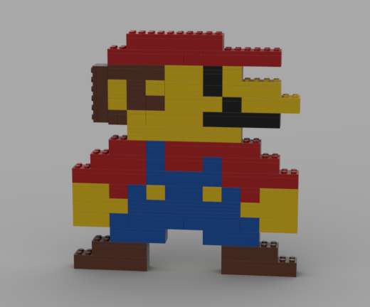 Not-Squashed Mario Pixel Art