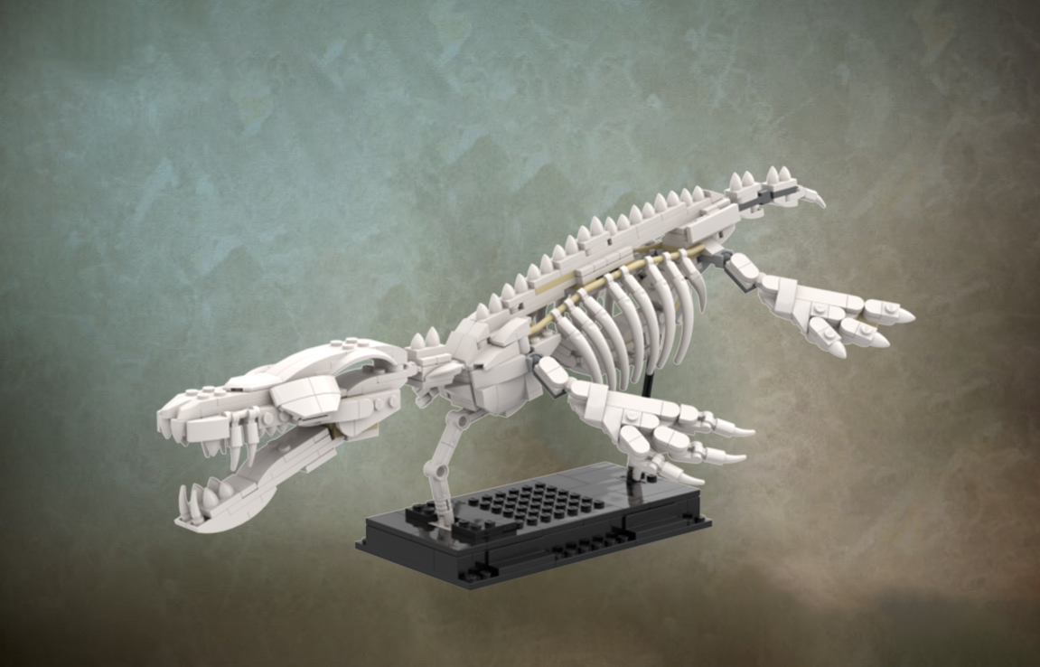 Liopleurodon Skeleton - Lego Dinosaur Fossils