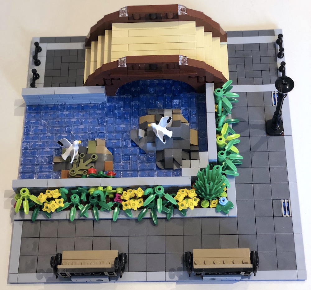 Modular Bridge  - Bird on Rocks