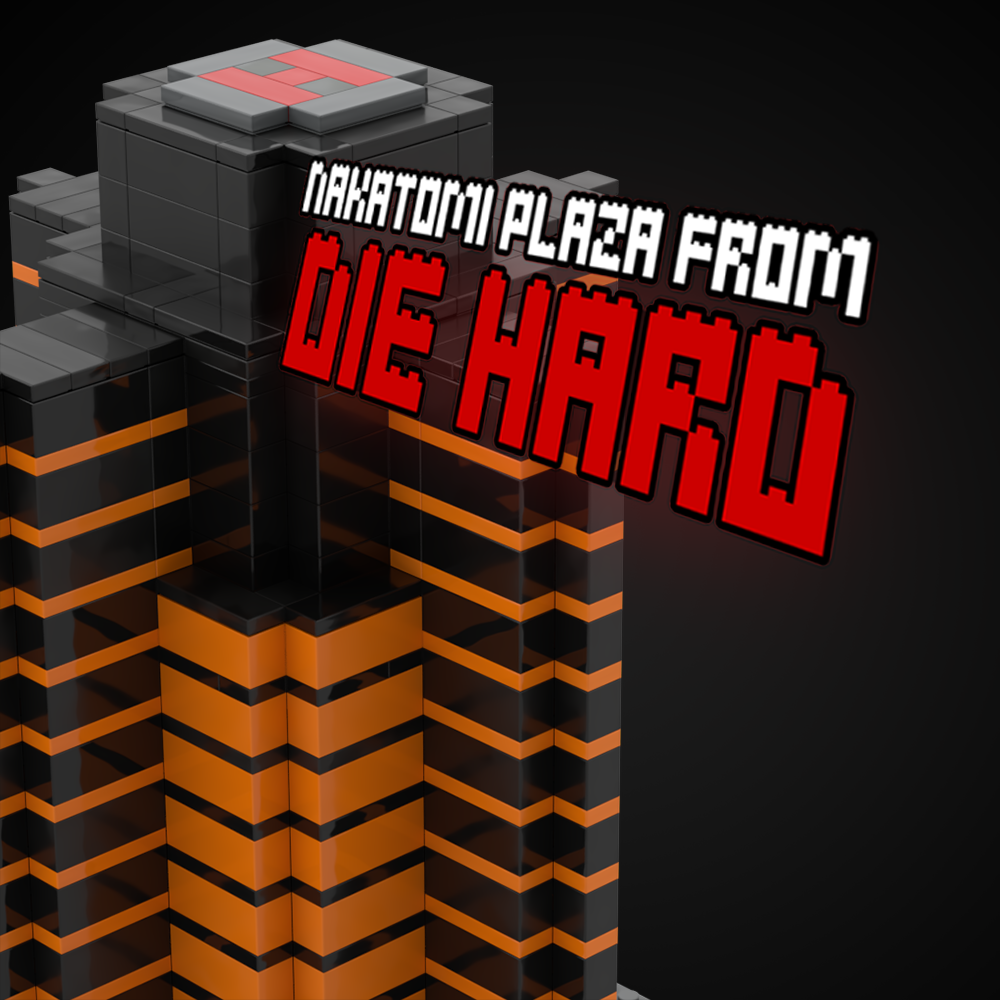 Nakatomi Plaza in black and yellow