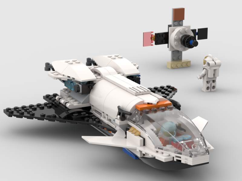 60226 Shuttle with detachable front rocket &amp; satellite