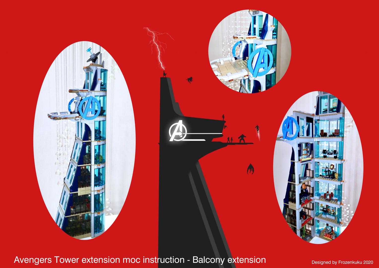 76166 Avengers Tower extension moc