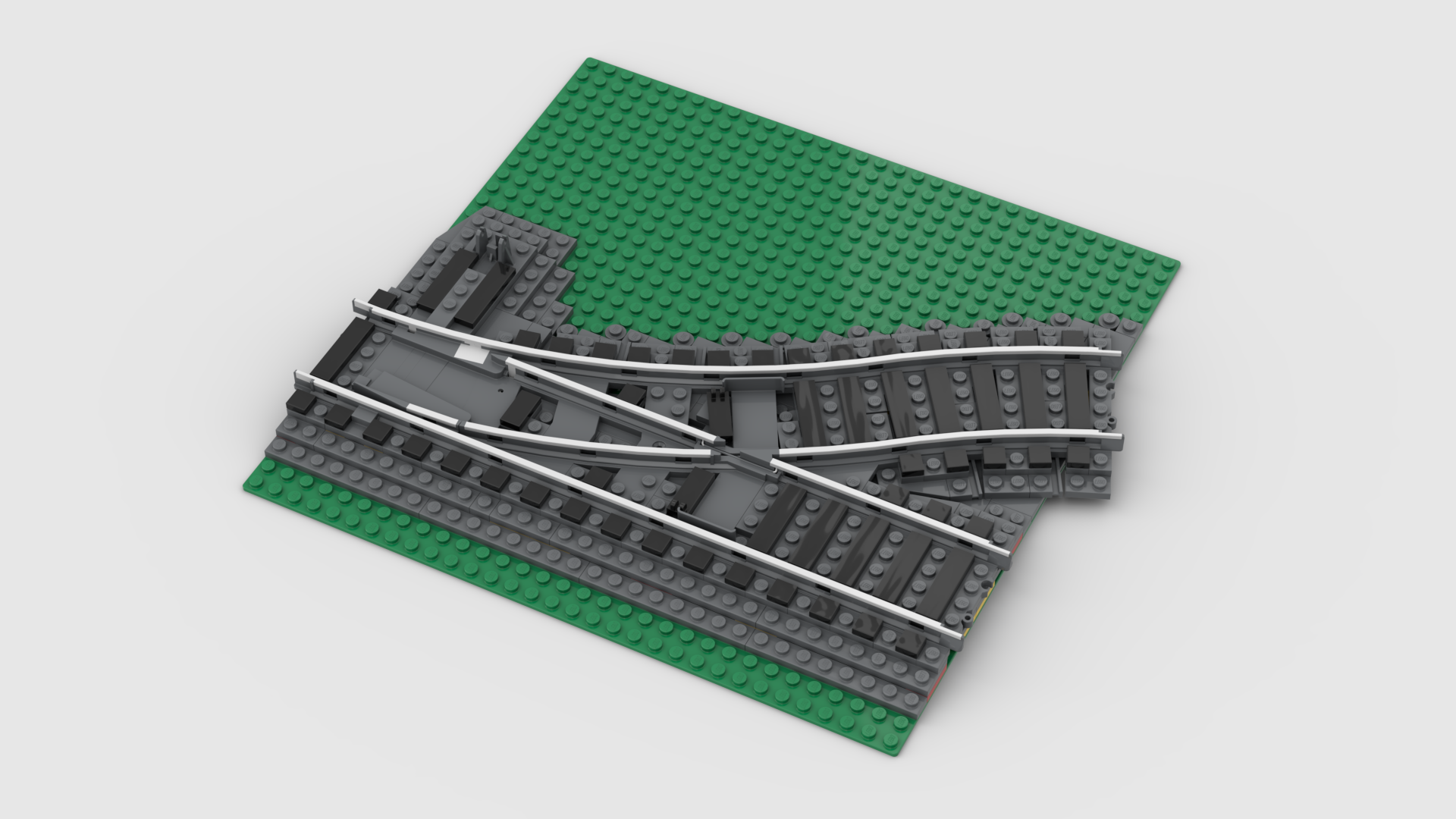 Ballasted Left Switch (even ties/sleepers)