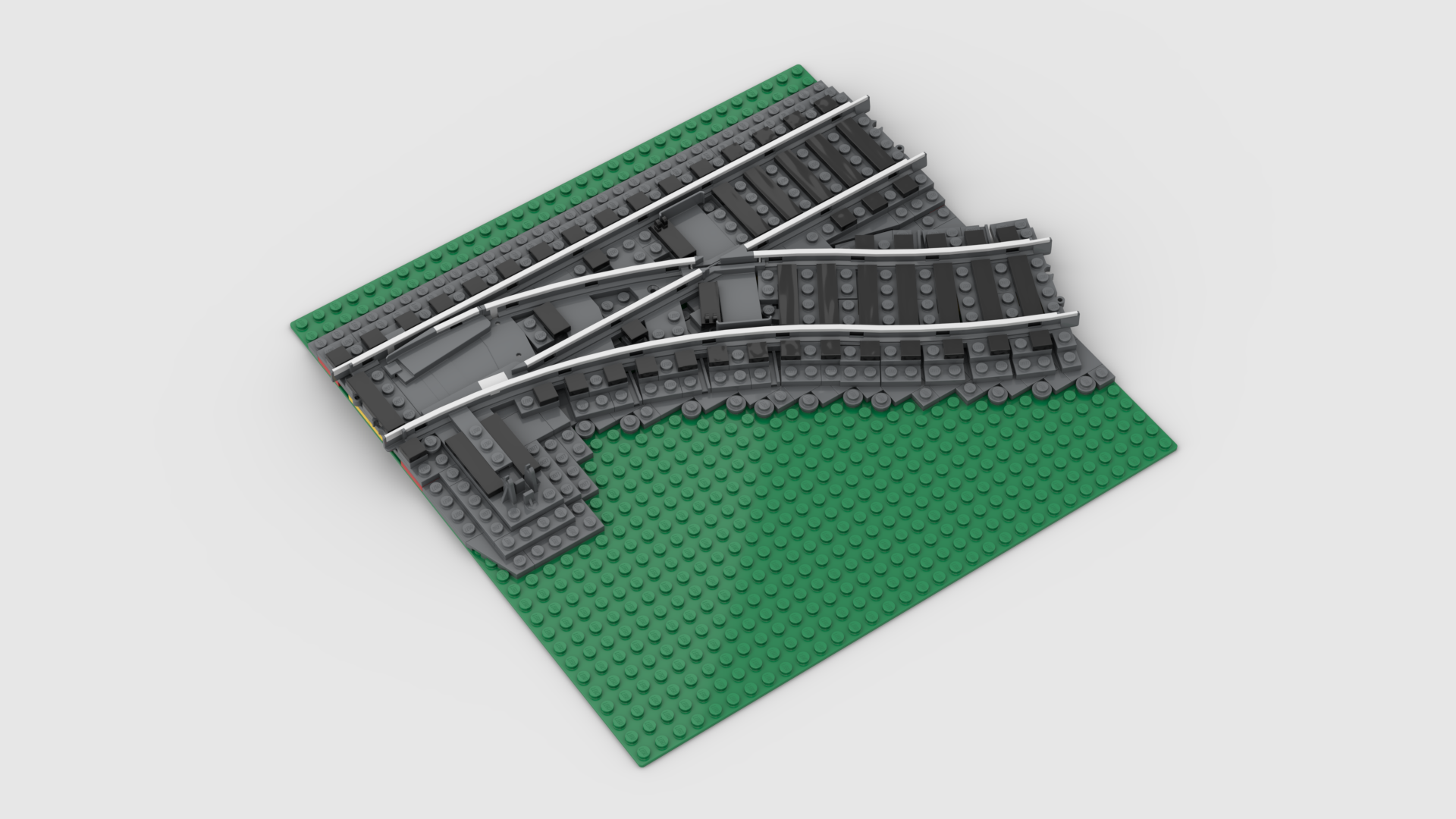 Ballasted Right Switch (even ties/sleepers)