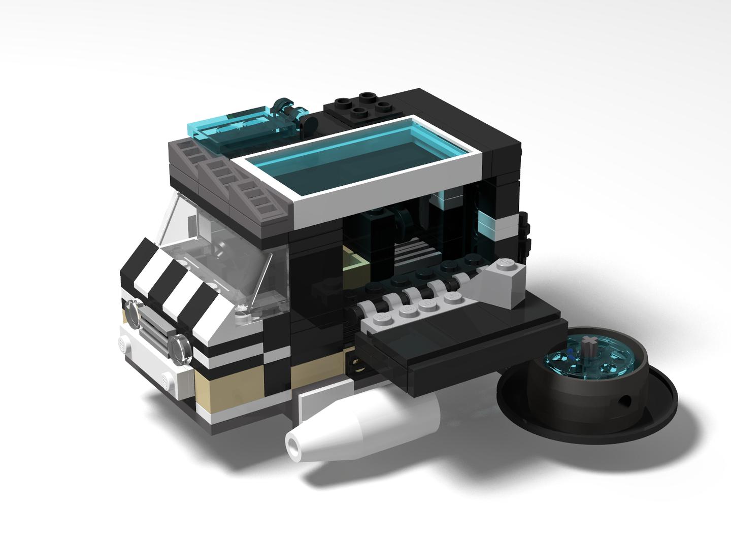 futuristic hot dog stand