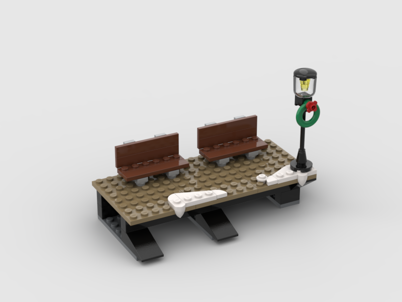 Winter Village Train Station Extension Pad