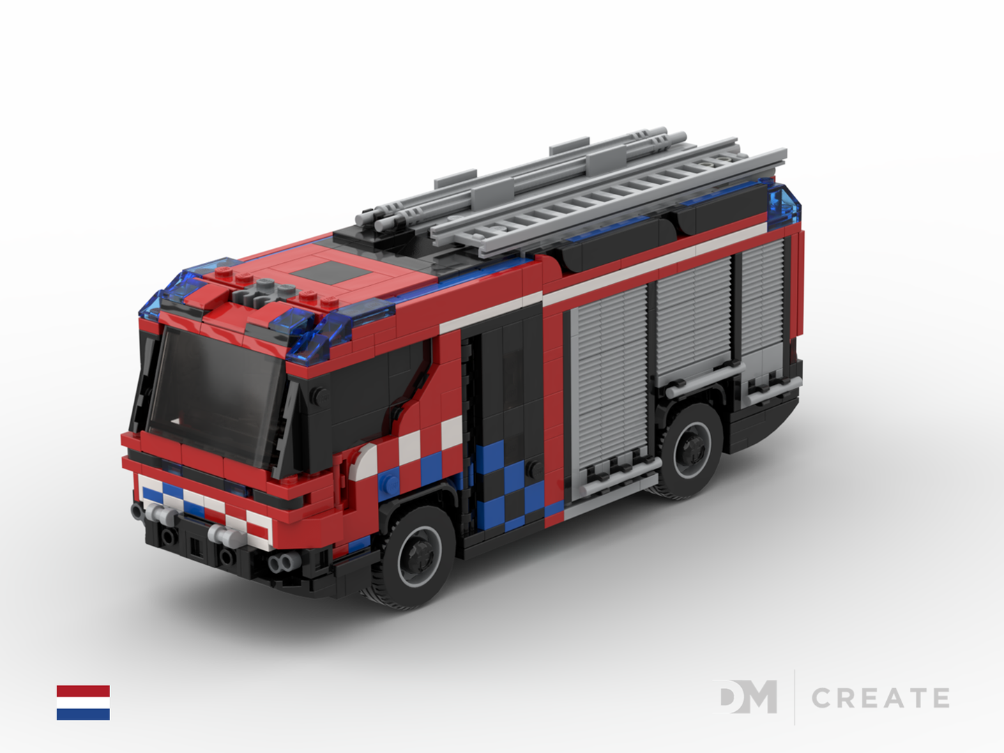 Rosenbauer RT Hybrid fire truck engine - Amsterdam color markings -