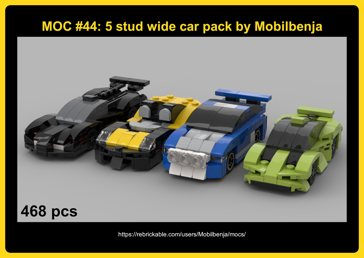 Car pack #9 (5 stud wide)