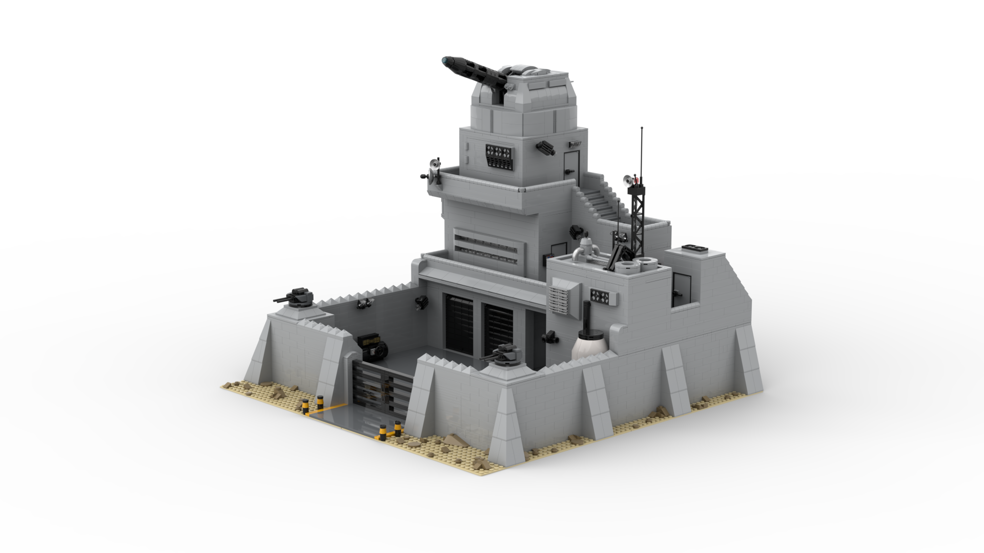 Futuristic Military Outpost with RC Gun Turret