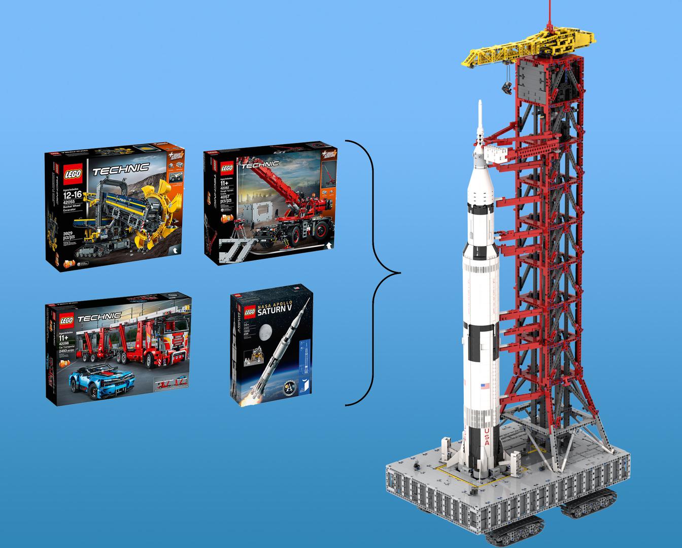 Launch Tower Mk I for Saturn V (21309/92176) with Crawler