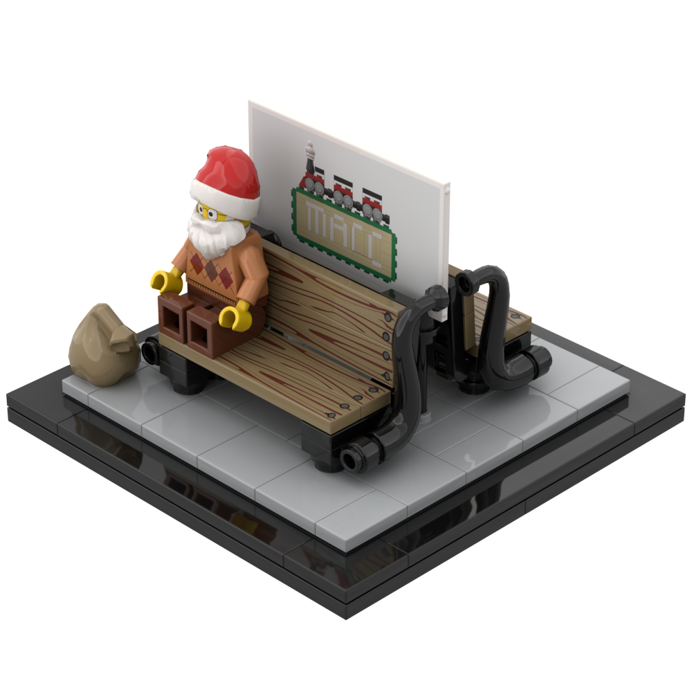 Bench with Billboard at Railway Stations