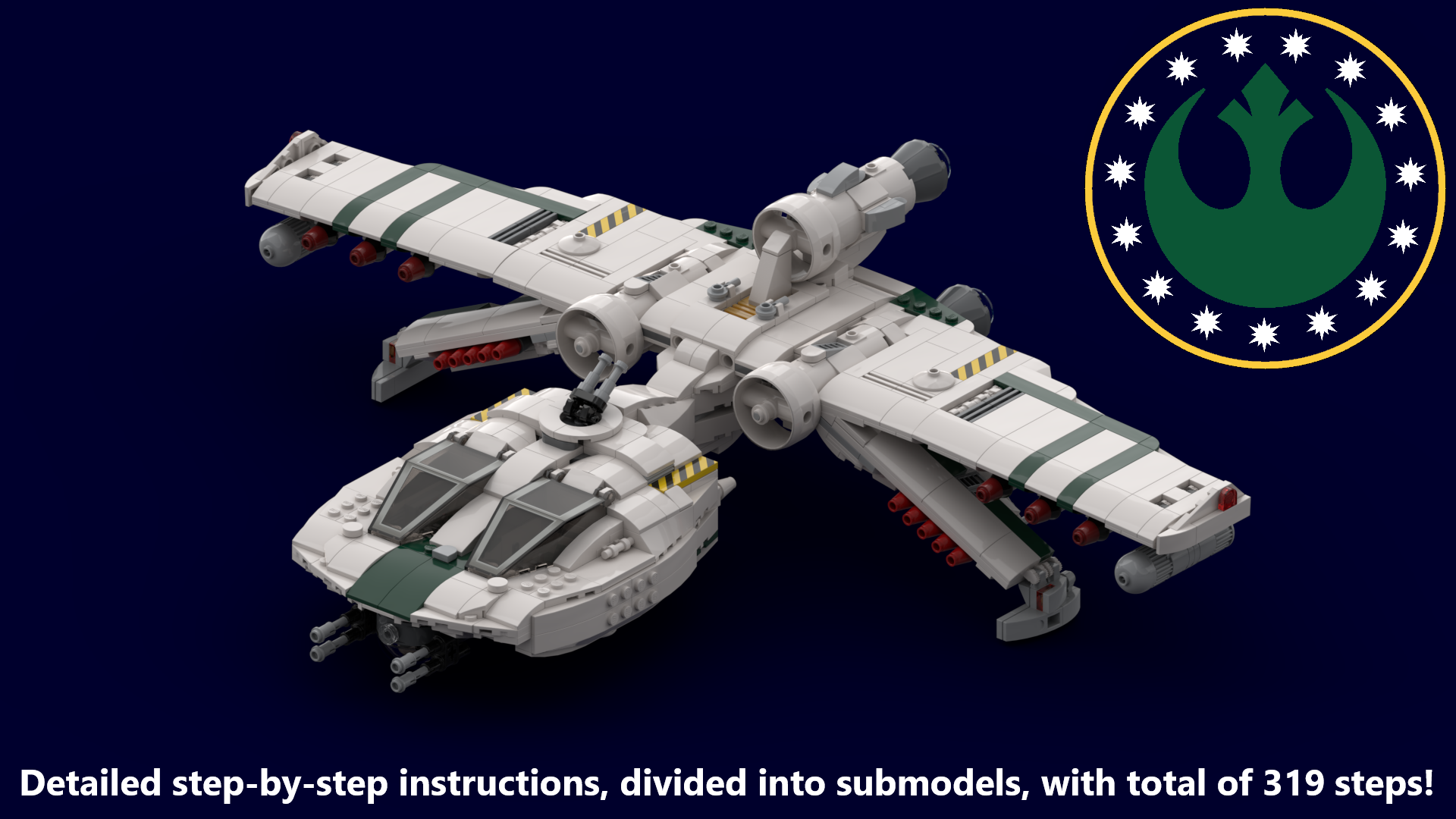 BTL-S8 K-wing assault starfighter / SW Legends / Dark Green variant