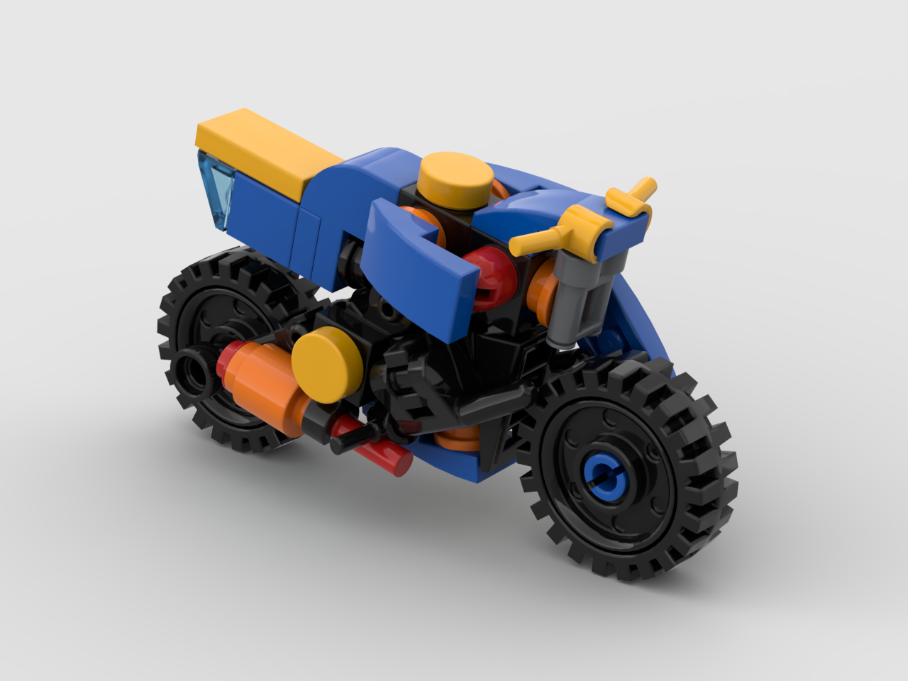 Blue Rocket Motorcycle