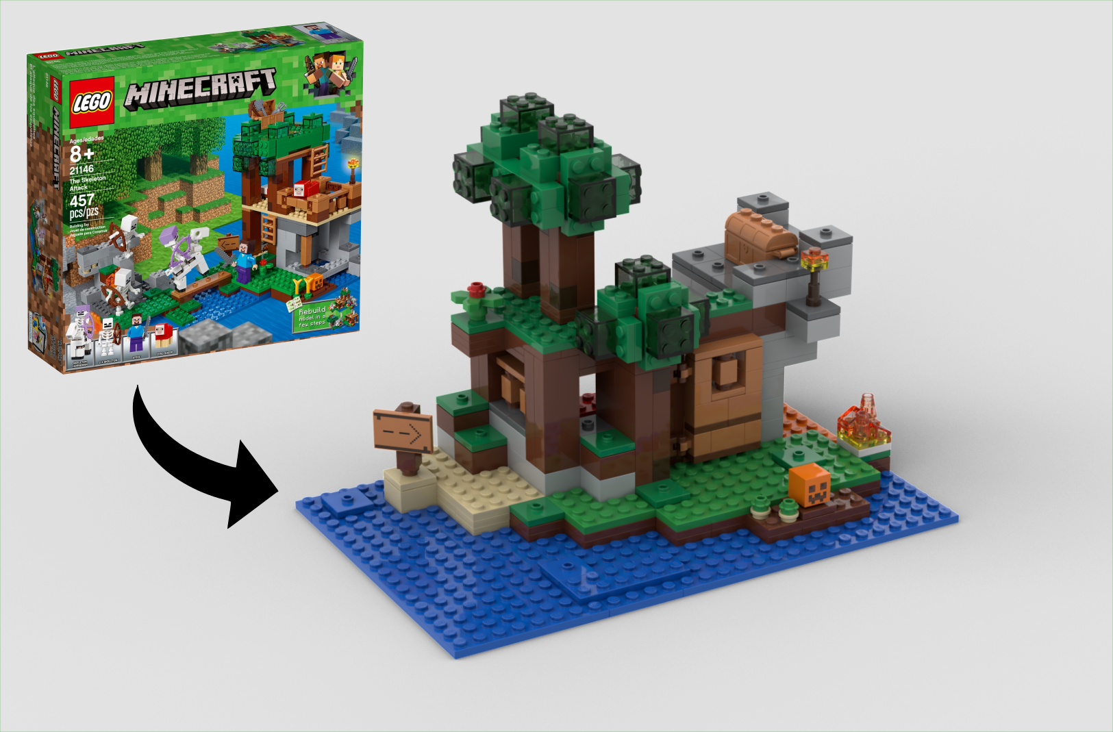 Minecraft Base with custom Door alternate build