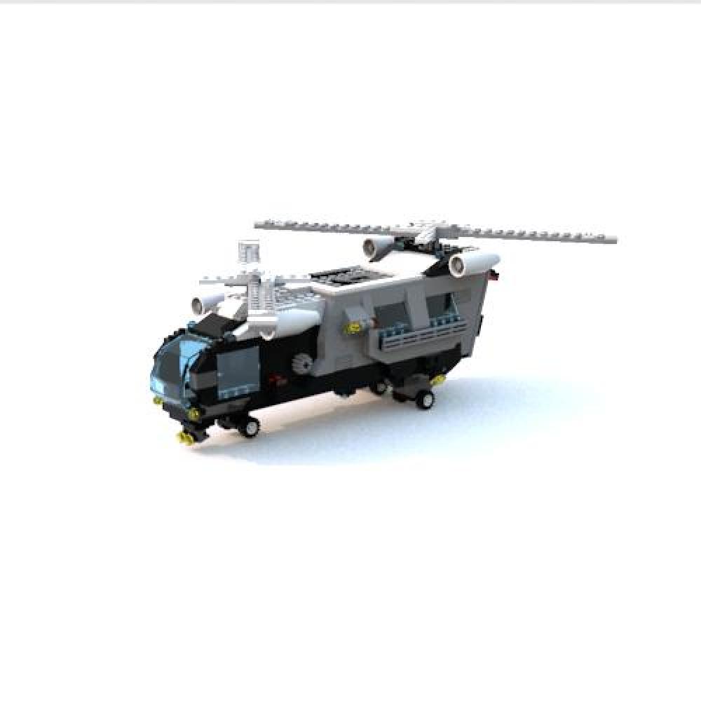Police twin rotor helicopter