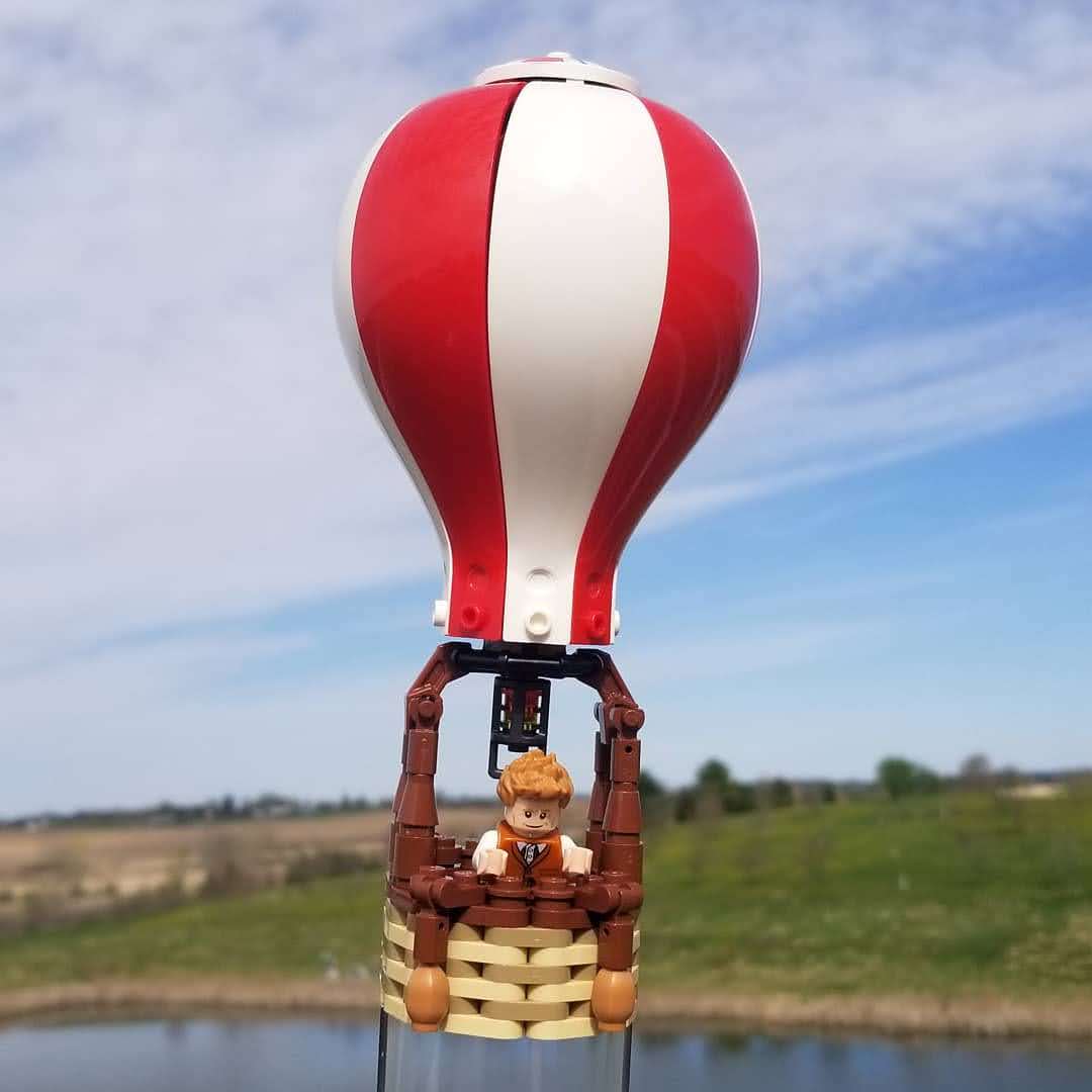 Hot Air Balloon with Wicker Basket