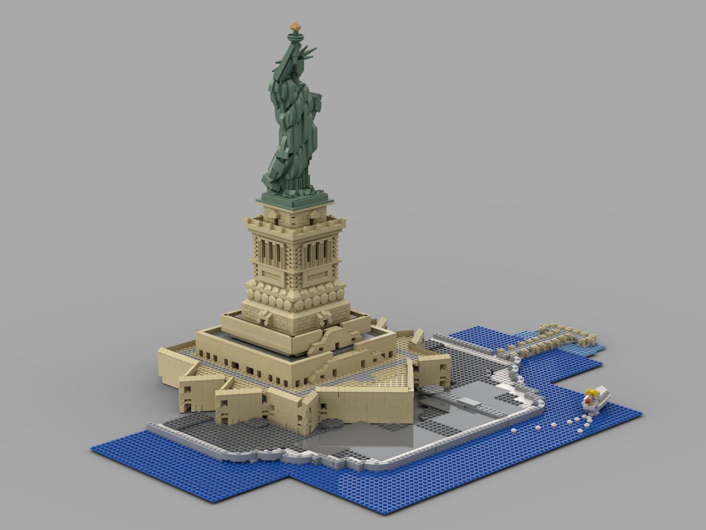 The Statue of Liberty Extension (alternate build of LEGO set 10214)