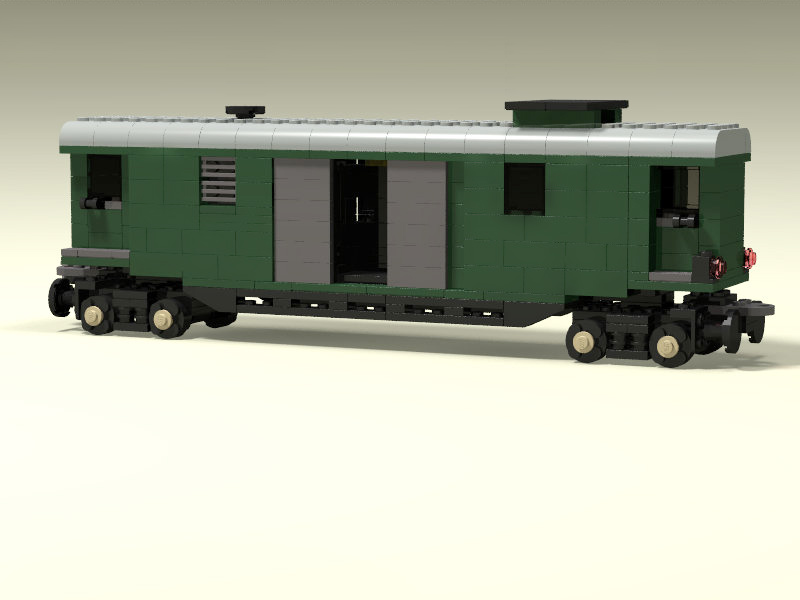 Luggage wagon with mobile sliding doors
