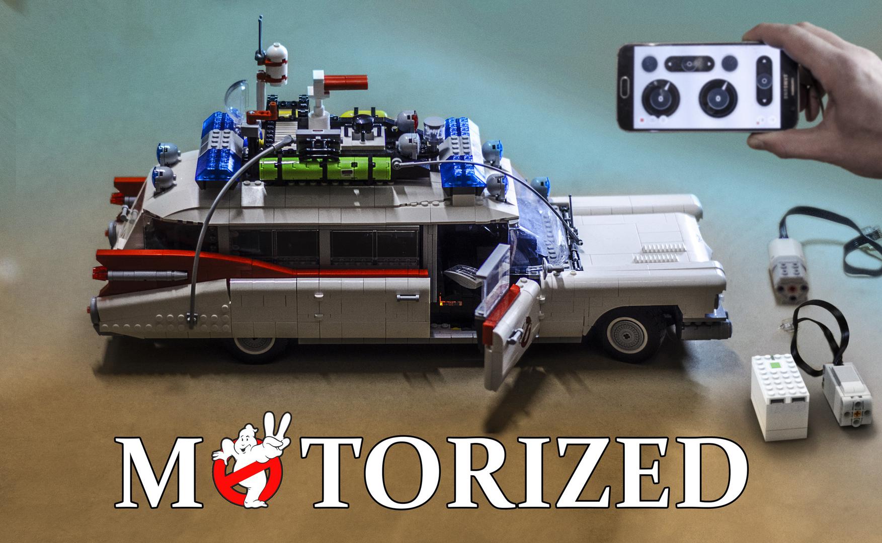 ECTO-1 RC Upgrade (LEGO 10274) - motorization MOD ghost-busters