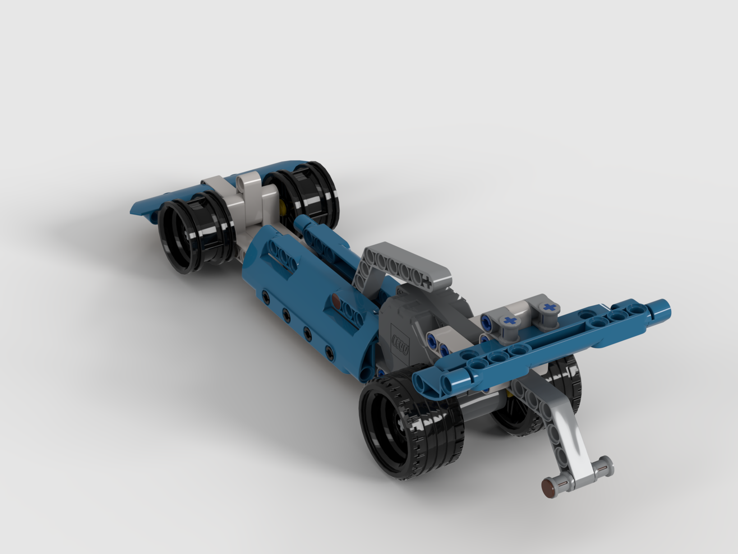 Dragster with pullback motor