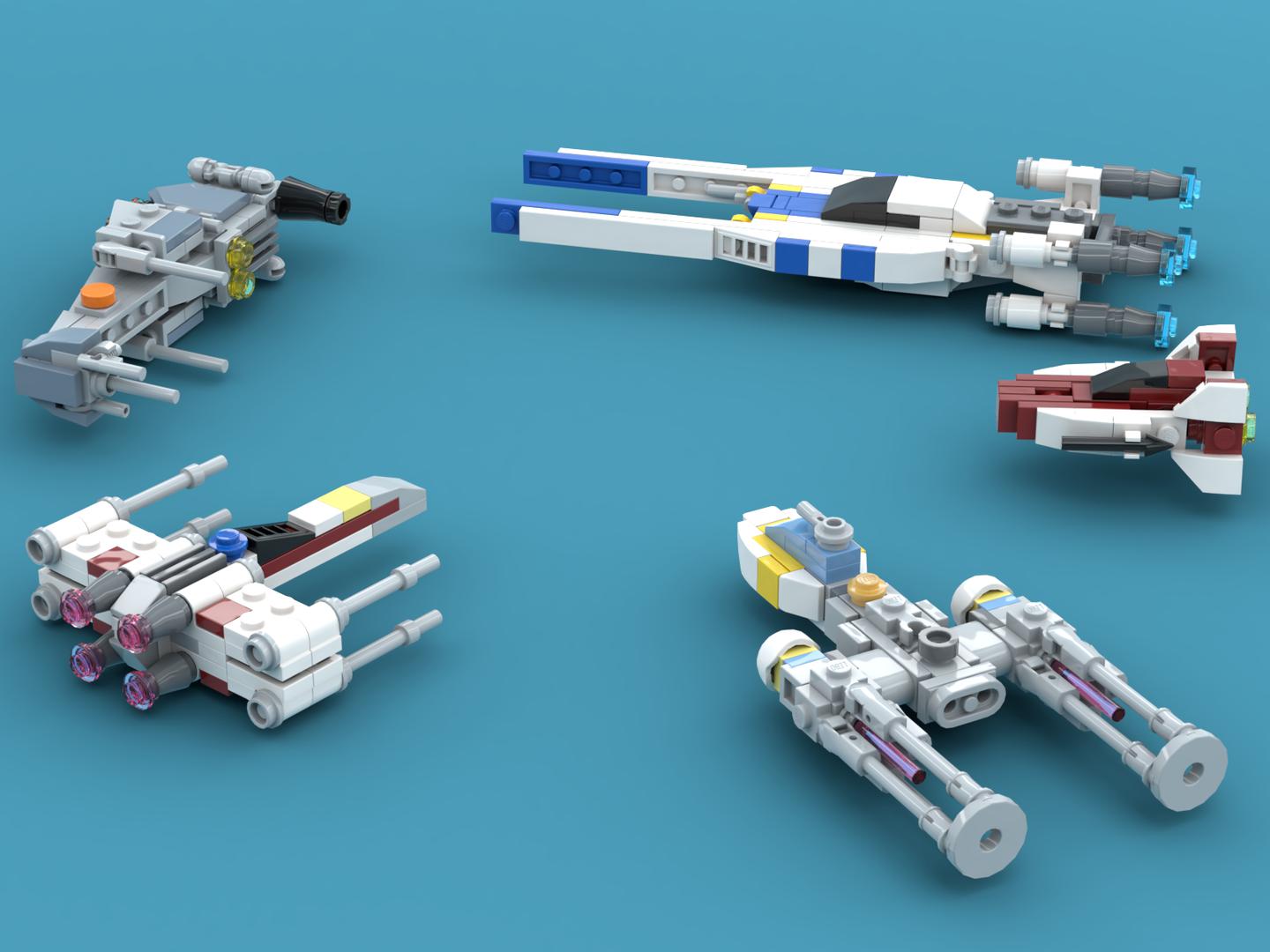 Alphabet Squadron Starfighter Pack - 1:144 Scale - Original Trilogy Rebel Starfighters