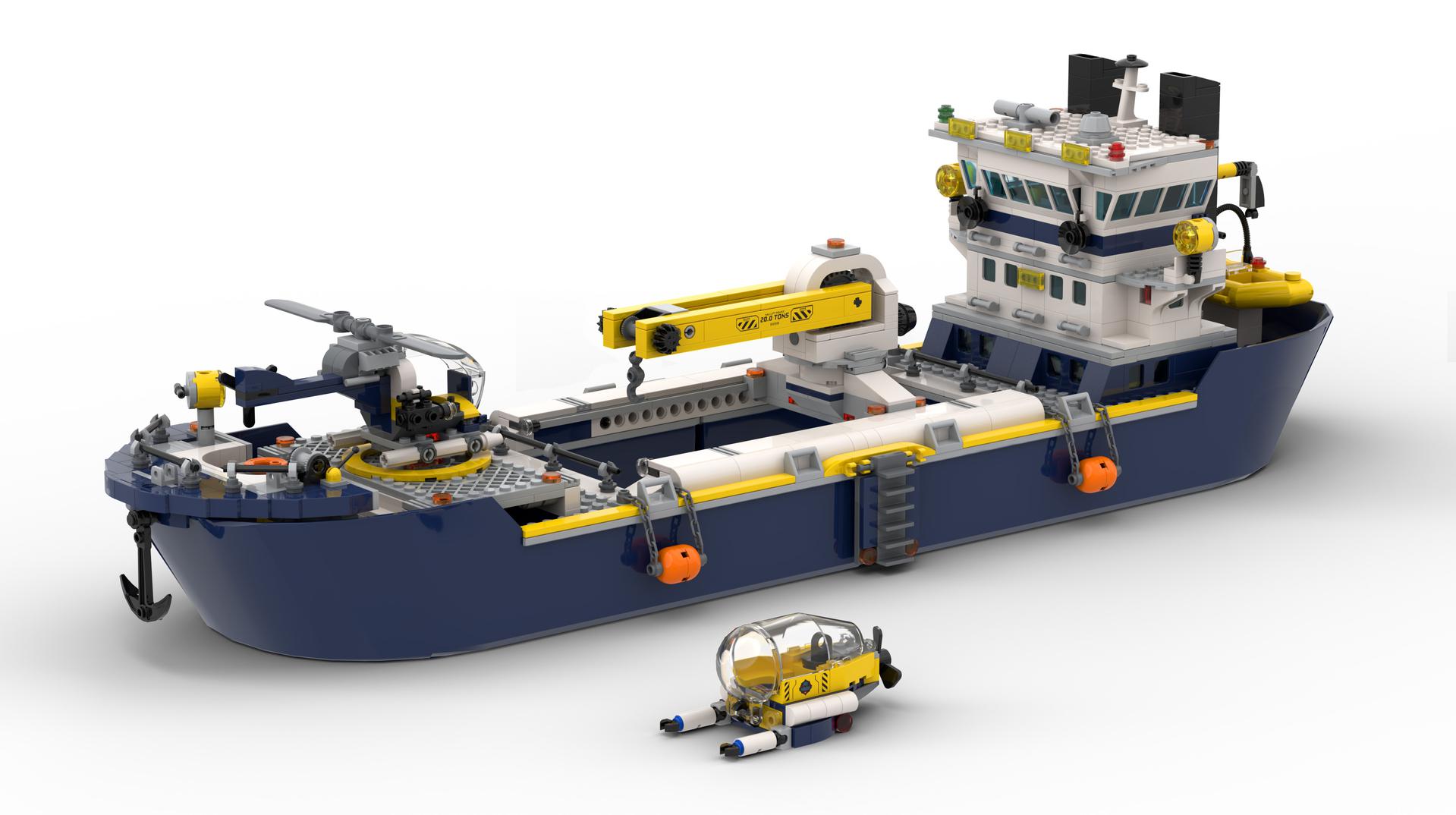 LEGO® Deep See Explorers 60266 Ocean Exploration Ship MOD