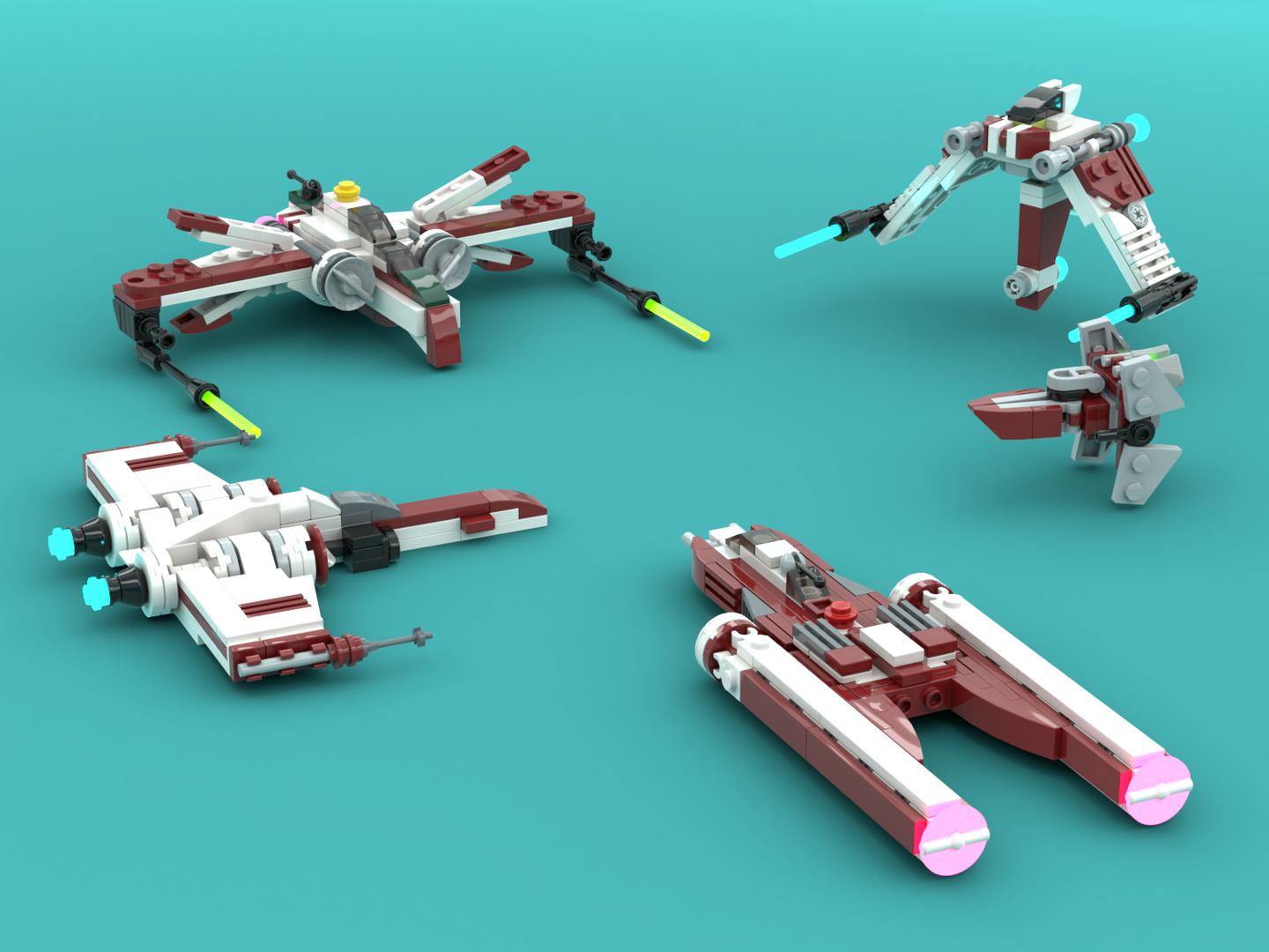 Republic Strike Force Starfighter Pack - 1:144 Scale - Republic Starfighters