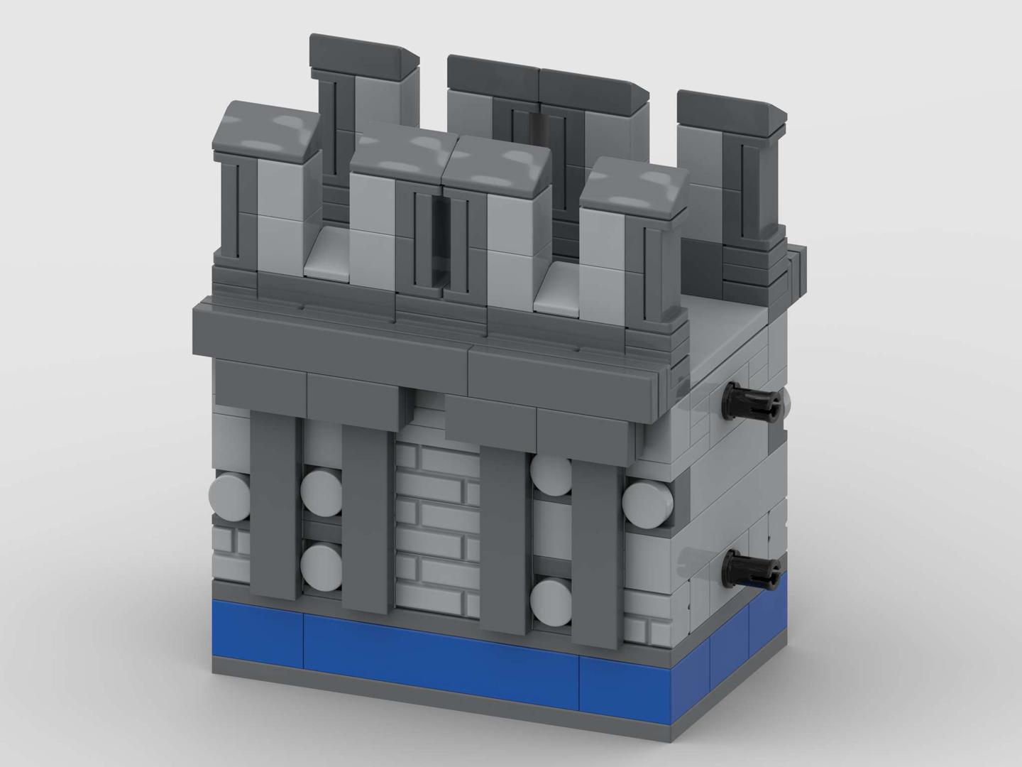 Stone Wall straight connecting part 180 Degrees