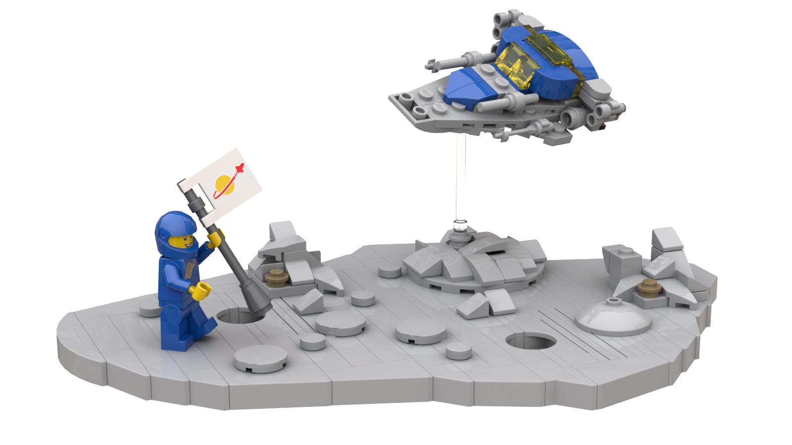 Classic Space Ship 🚀 Benny's trip to the moon