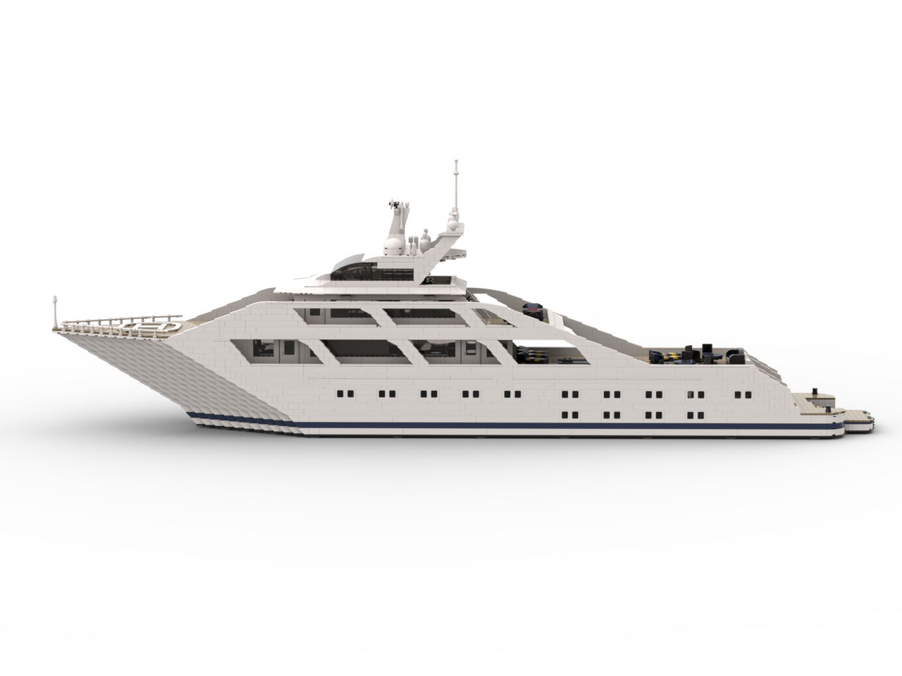 Luxury Super Yacht in Minifigure Size