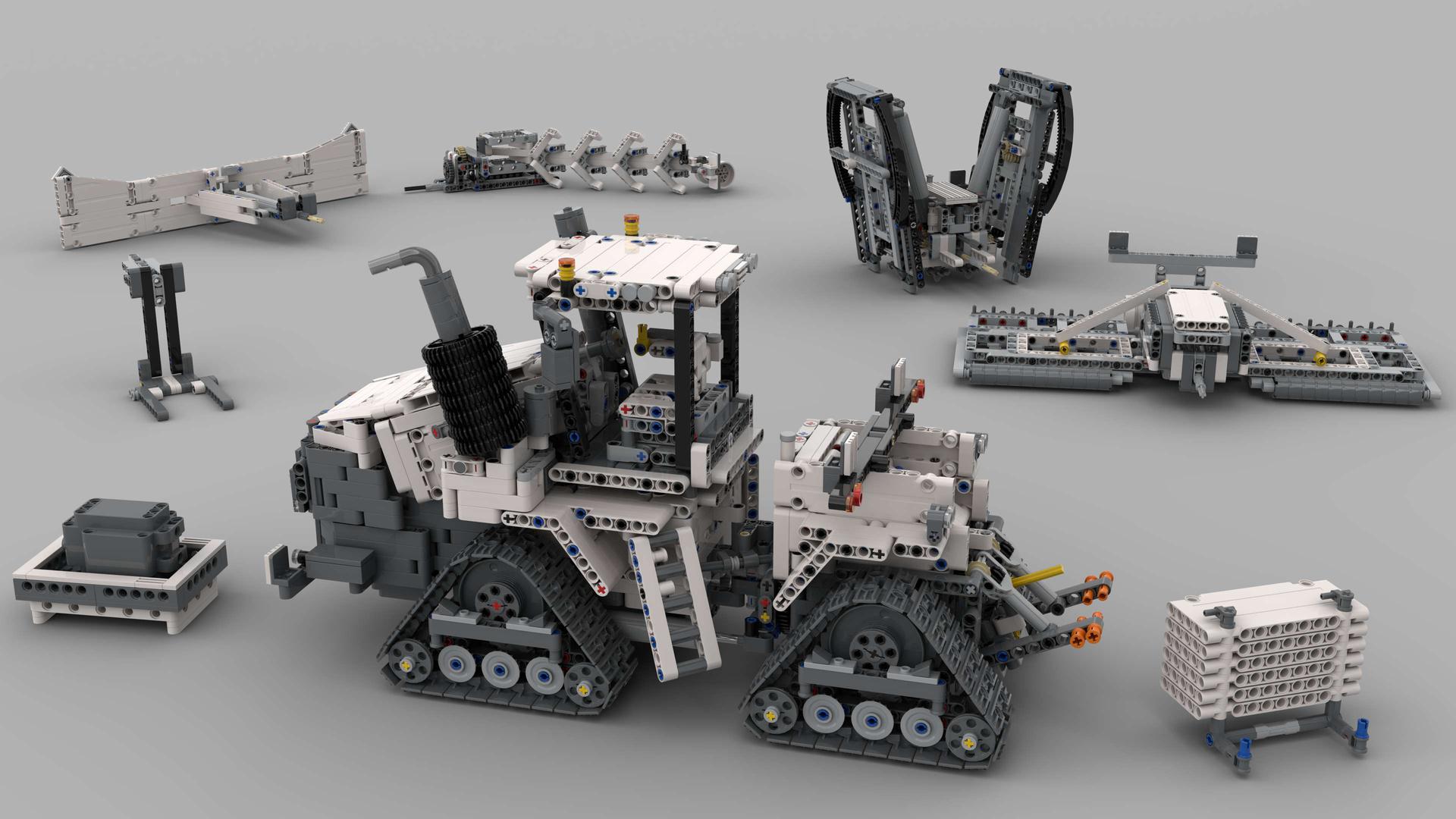 42100 C-Model: Case IH Quadtrac 620 with 6 attachments