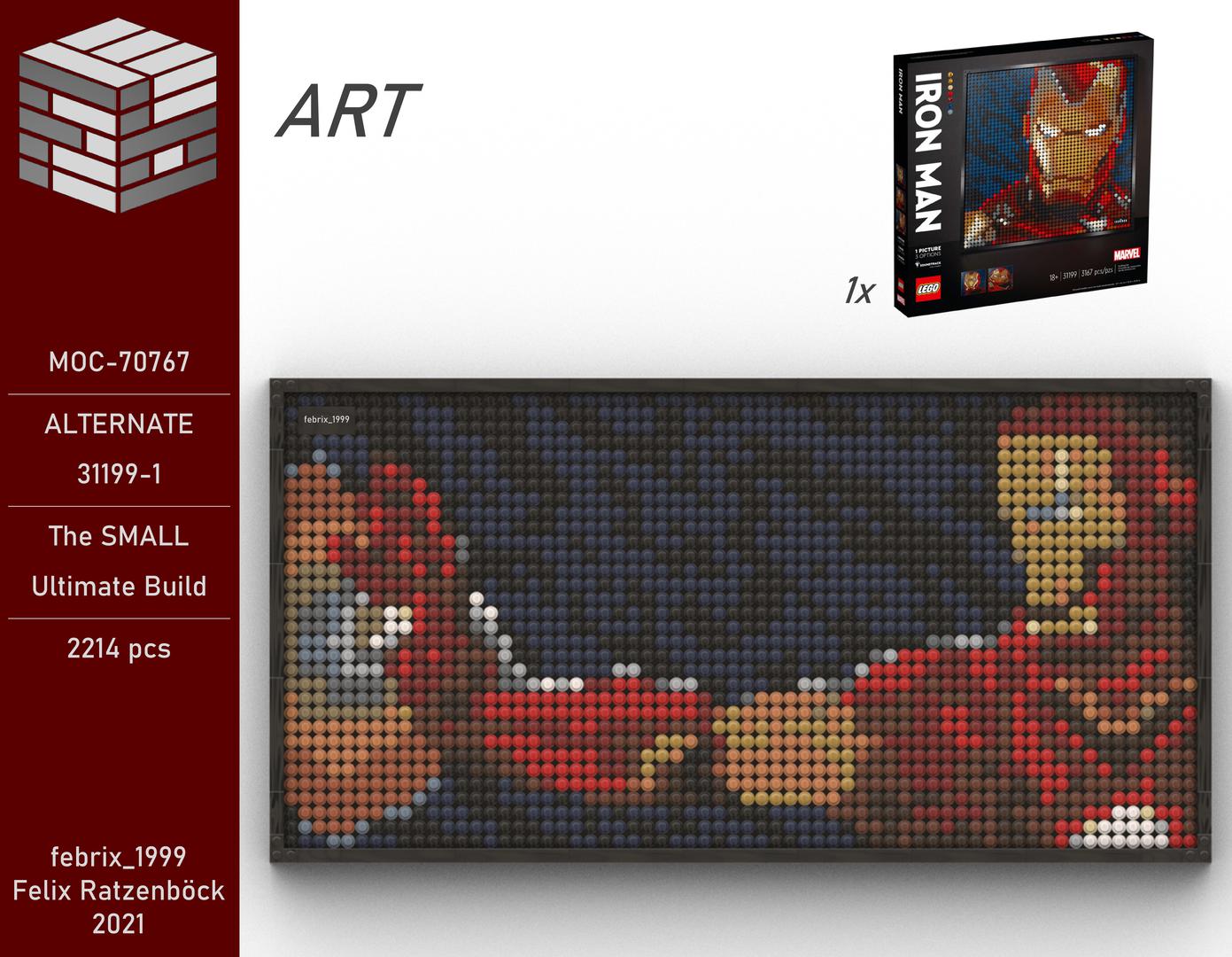 The SMALL Ultimate Build - Iron Man Mosaic - 31199 - Alternate