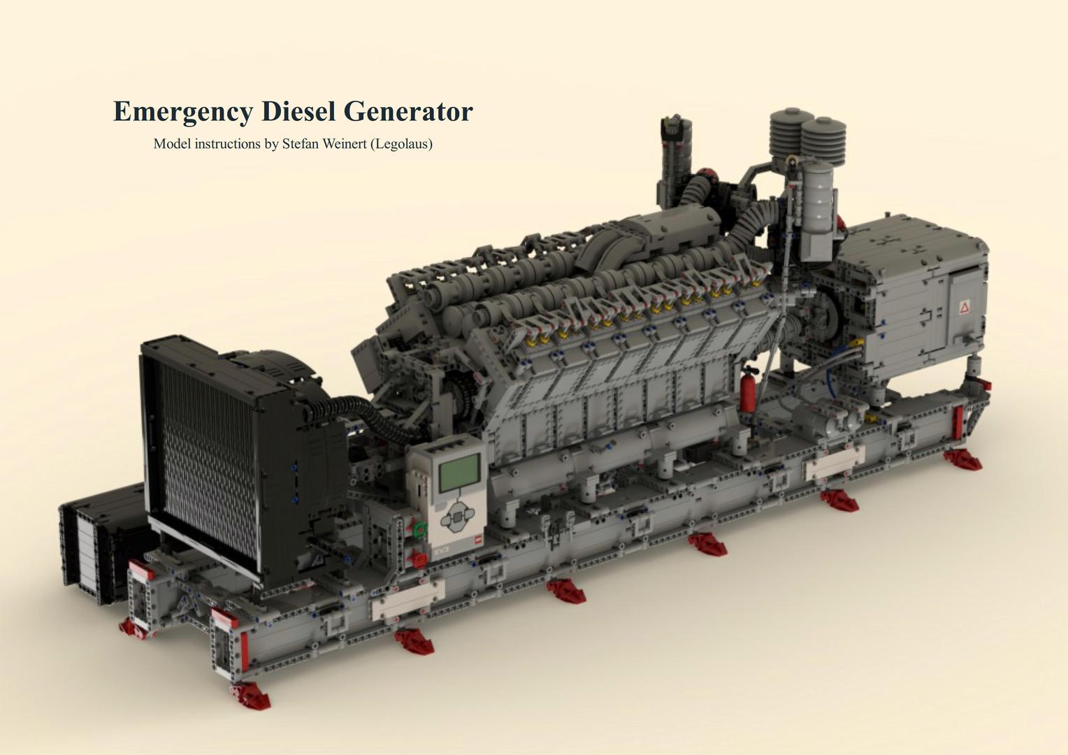 Emergency V16 Diesel Generator